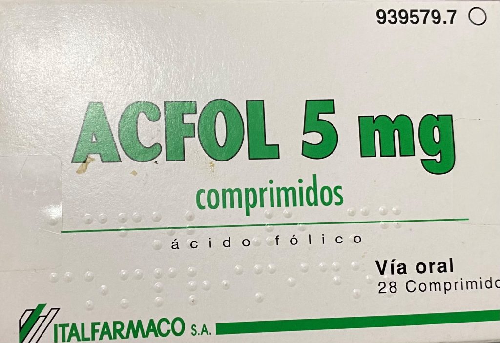 medicamento acfol con ácido fólico para el embarazo
